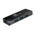 Фото #2 товара j5create JUH340 USB 3.0 4-Port Hub - USB 3.2 Gen 1 (3.1 Gen 1) Micro-B - USB 3.2 Gen 1 (3.1 Gen 1) Type-A - 5000 Mbit/s - Black - Aluminium - 0.6 m