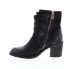 Фото #5 товара A.S.98 Jacob A24211-301 Womens Black Leather Zipper Mid Calf Boots 6