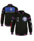 ფოტო #1 პროდუქტის Men's and Women's x Black History Collection Black Philadelphia 76ers Full-Snap Varsity Jacket