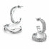 Elegant steel earrings with Creole crystals SAVN02