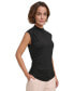 Фото #3 товара Petite Ruched High-Neck Sleeveless Top