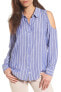 Фото #1 товара Rails Sadie Cold Shoulder Shirt Women's Sz. Small (Ocean Stripe) 152815