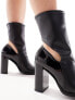 Фото #3 товара Calvin Klein Jeans leather heeled boots in black