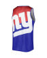 Men's Royal New York Giants Colorblock Mesh V-Neck and Shorts Set