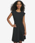 ფოტო #3 პროდუქტის Women's Extended-Shoulder Jewel-Neck Dress