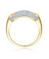 ფოტო #2 პროდუქტის Sterling Silver Adults 14k Yellow Gold Plated with Cubic Zirconia Open Link Stacking Ring