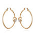 Gold-Tone Thick Band Hoop Earrings
