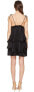 Фото #3 товара Thomas Wylde 243245 Womens Dolly Ruffle Spaghetti Strap Dress Black Size Medium