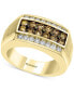 ფოტო #1 პროდუქტის EFFY® Men's Multi-Color Diamond Ring (1-3/8 ct. t.w.) in 14k Gold