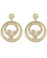 ფოტო #1 პროდუქტის Gold-Tone Flower Hoop Earrings