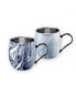 Фото #6 товара 20oz Navy and Light Blue Swirl Moscow Mule Mugs - Set of 2