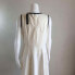 New Moda Beige women's dress with faux leather trim size Large