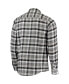 Фото #2 товара Men's Black and Gray Chicago Blackhawks Ease Plaid Button-Up Long Sleeve Shirt