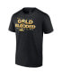 Фото #2 товара Men's Black Golden State Warriors 2022 NBA Finals Champions Gold Blooded T-shirt