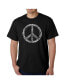 Mens Word Art T-Shirt - Peace Sign in 77 Languages