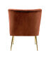 Фото #22 товара 25" Wide Upholstered Tufted Velvet Accent Chair With Metal Leg