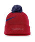 ფოტო #2 პროდუქტის Men's Red Philadelphia Phillies Swoosh Peak Cuffed Knit Hat with Pom