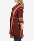 ფოტო #4 პროდუქტის Plus Size Open Front Multi Stripe Cardigan Duster with Fringe