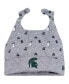 ფოტო #1 პროდუქტის Newborn and Infant Boys and Girls Heather Gray Michigan State Spartans Critter Cuffed Knit Hat