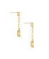 Linked Chain Dangle 18K Gold Plated Earrings