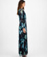 Women's Long-Sleeve Twist-Front Maxi Dress