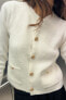 Knit cardigan with golden buttons