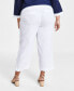 Фото #2 товара Plus Size 100% Linen Cropped Pants, Created for Macy's