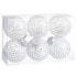 Фото #1 товара Ёлочные шарики Белый Серебристый Пластик Ткань пайетки 8 x 8 x 8 cm (6 штук)