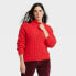 Фото #1 товара Women's Cable Mock Turtleneck Pullover Sweater - Universal Thread Red L