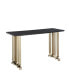 Фото #1 товара Gold and Black Bar Table with Metal Base