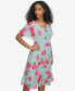 ფოტო #4 პროდუქტის Women's Printed Flutter-Sleeve Button-Front Dress