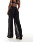 Threadbare beach trousers in black