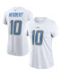 ფოტო #1 პროდუქტის Women's Justin Herbert White Los Angeles Chargers Player Name Number T-shirt