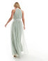 Anaya Bridesmaids halter neck maxi dress in sage Salbei, 36 - фото #2