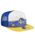 Фото #3 товара Men's Royal Golden State Warriors Arch A-Frame Trucker 9FIFTY Snapback Hat