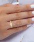 Mother of Pearl & Cubic Zirconia Heart Ring in 14k Gold-Plated Sterling Silver