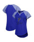 Women's Blue St. Louis Blues Grand Slam Raglan Notch Neck T-shirt