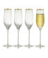 Фото #1 товара Rocher Champagne Flutes, Set of 4, 8.5 Oz