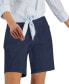 Фото #3 товара Women's Curvy Mid Rise Pull-On Bermuda Shorts, Created for Macy's