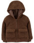 Toddler Reversible Hooded Sherpa Jacket 2T