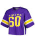 Women's Purple LSU Tigers Fashion Boxy Cropped Football Jersey