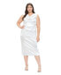 ფოტო #1 პროდუქტის Plus Size Topanga Satin Stretch Cowl Dress