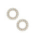 ფოტო #1 პროდუქტის Large Crystal and Gold Circle Stud Earrings