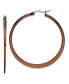 ფოტო #1 პროდუქტის Stainless Steel Polished Brown plated Tapered Hoop Earrings