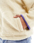 Фото #4 товара Pieces Curve fleece in cream with blue contrast binding