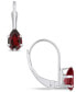 ფოტო #3 პროდუქტის Gemstone Leverback Earrings in 10K White Gold