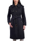 ფოტო #1 პროდუქტის Women's Belted Hooded Water-Resistant Trench Coat