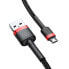 Фото #2 товара Wytrzymały nylonowy kabel przewód USB microUSB 2A 3M czarno-czerwony
