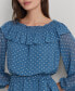 Women's Print Georgette Off-the-Shoulder Dress
