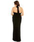 ფოტო #4 პროდუქტის Plus Size Halter Tie Keyhole Detail Gown